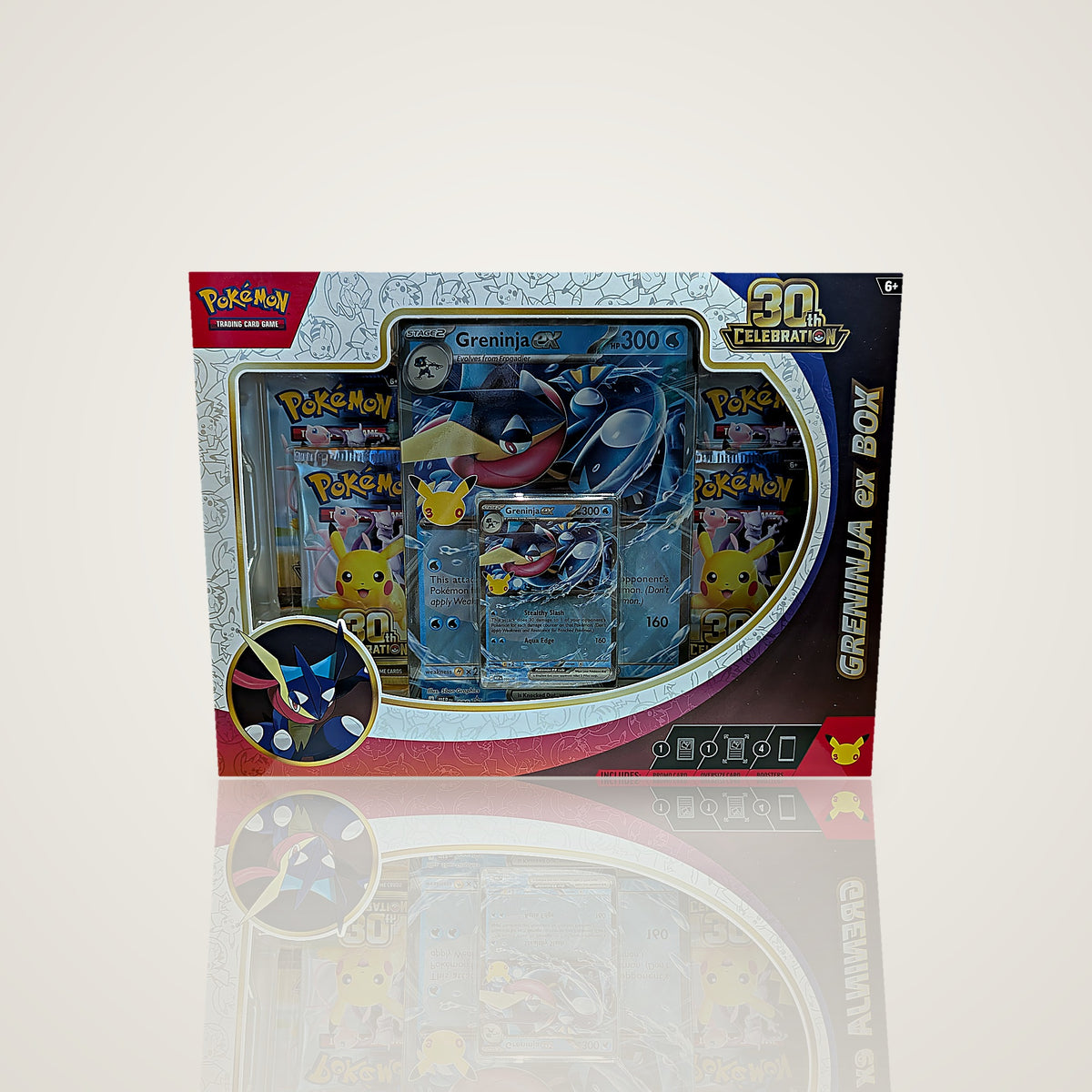Pokémon TCG 30th Celebration ex Box (Sylveon ex / Greninja ex) – Greninja ex Box, factory-sealed – StreetDate Sealed