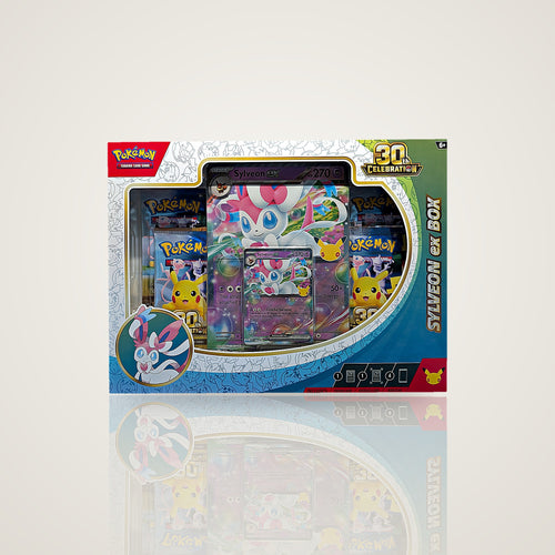 Pokémon TCG 30th Celebration ex Box (Sylveon ex / Greninja ex) – Sylveon ex Box, factory-sealed – StreetDate Sealed