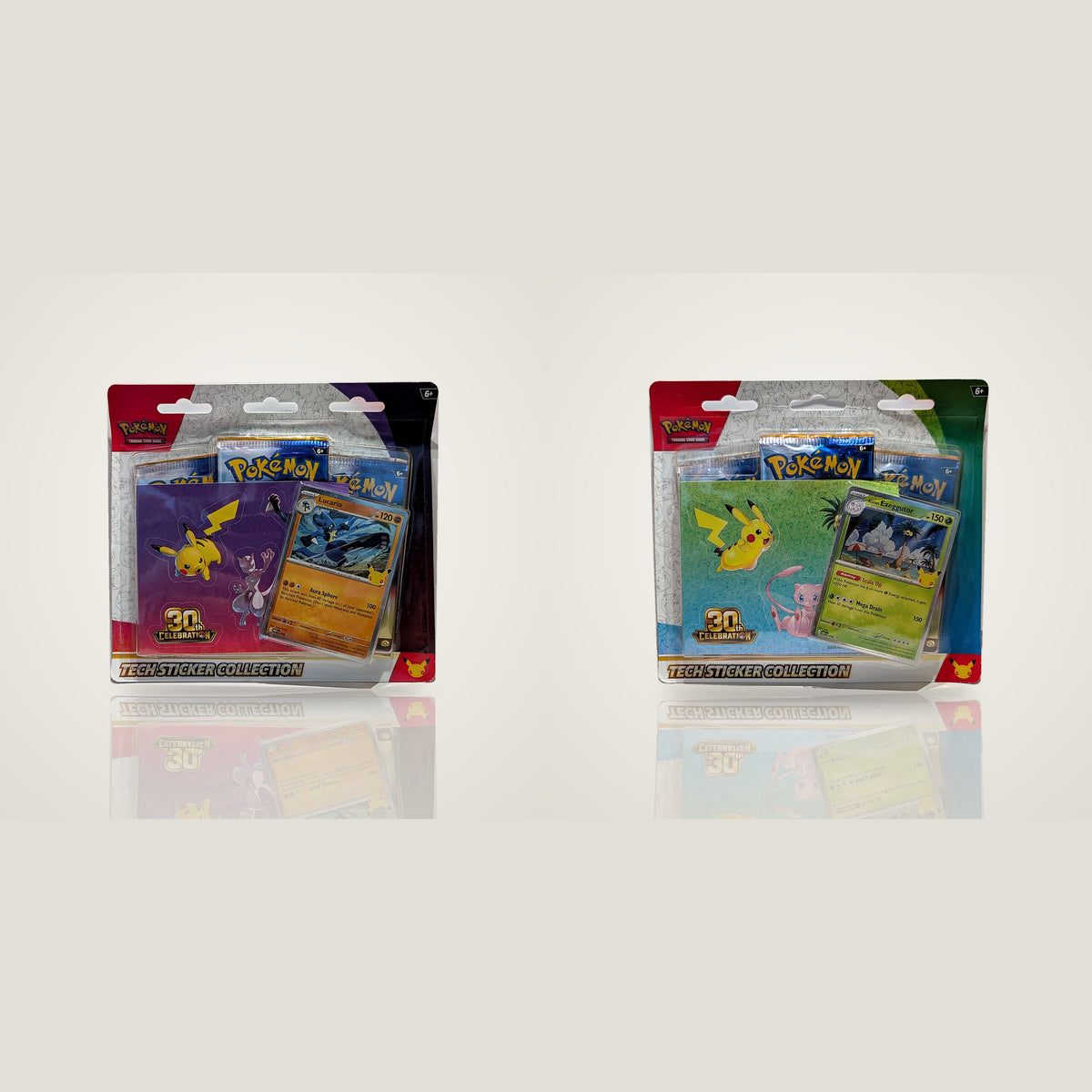 Pokémon TCG 30th Celebration Tech Sticker Collection Bundle: Lucario & Alolan Exeggutor, factory-sealed – StreetDate Sealed